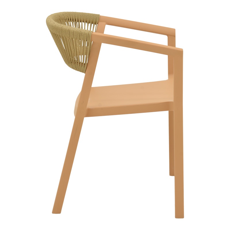 Fotoliu de grădină Model Sillia, Cappuccino/Bej, 55x52x74.5 cm - 2 | YEO