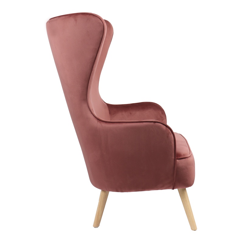 Fotoliu Model Byfon, Rose/Natur, 76x83x117 cm - 2 | YEO