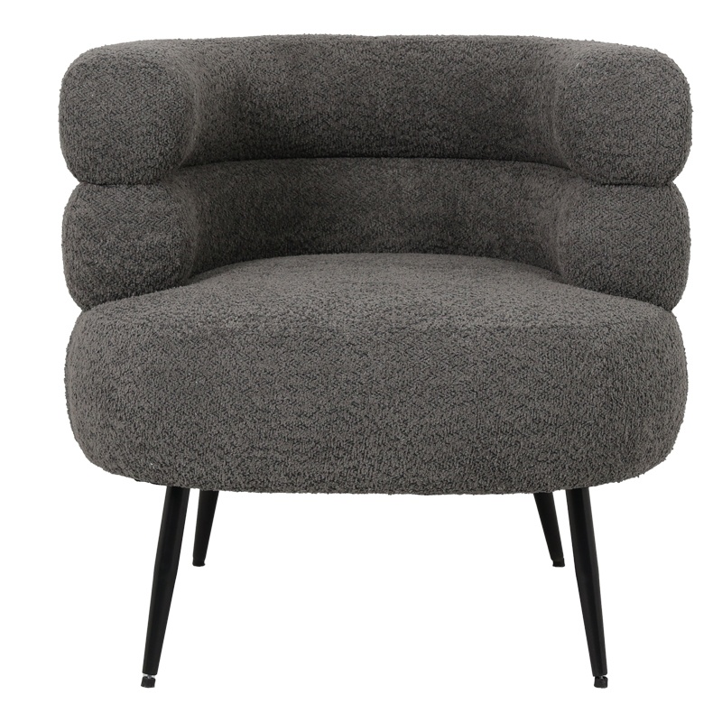 Fotoliu Model Foleja, Gri inchis/Negru , 76x75x72 cm - 3 | YEO