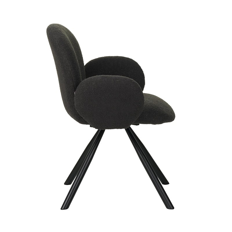 Fotoliu Model Garzele, Gri inchis/Negru, 68x66x82.5 cm - 2 | YEO