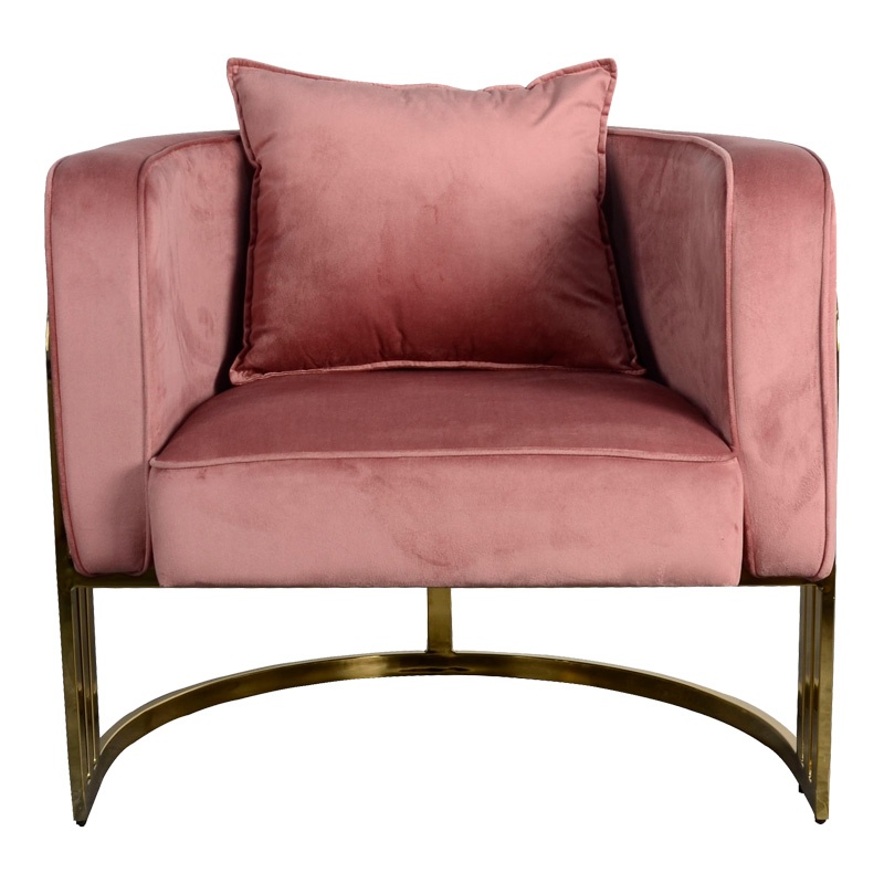 Fotoliu Model Roblu, Rose/Auriu, 72x77.4x70 cm - 3 | YEO