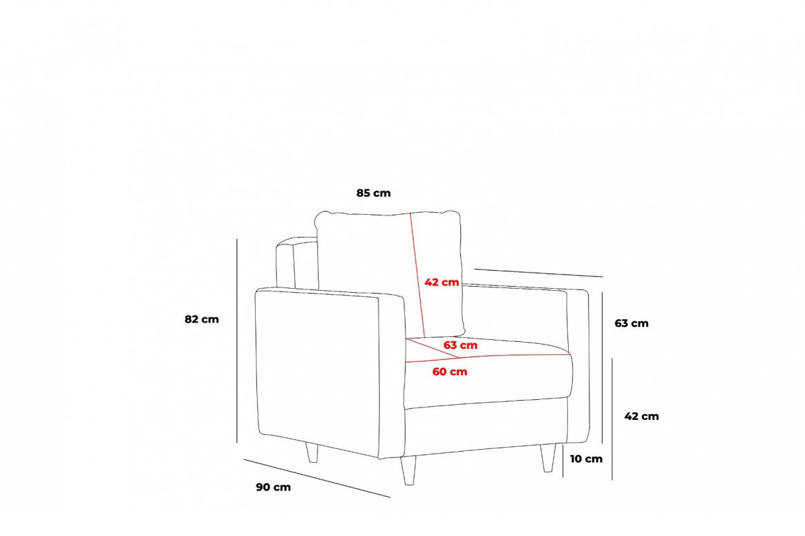 Fotoliu tip Canapea Eva Gri