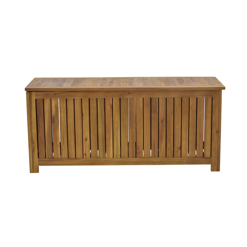 Lada de depozitare, Model Zarco, culoare natural, lemn masiv de salcam, 130x45x58 cm - 2 | YEO