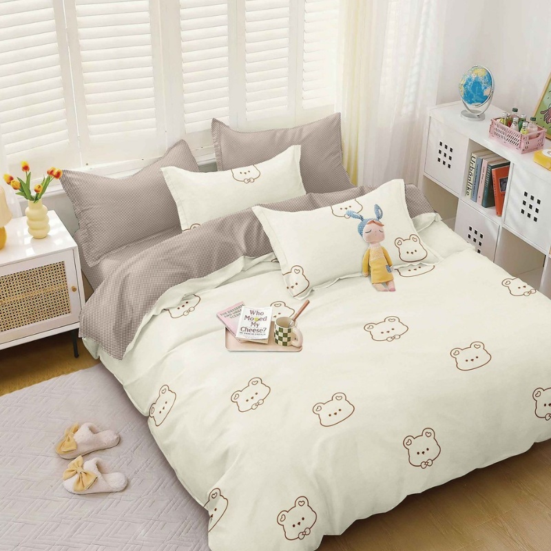 Lenjerie Bumbac Satinat 4 Piese Evania