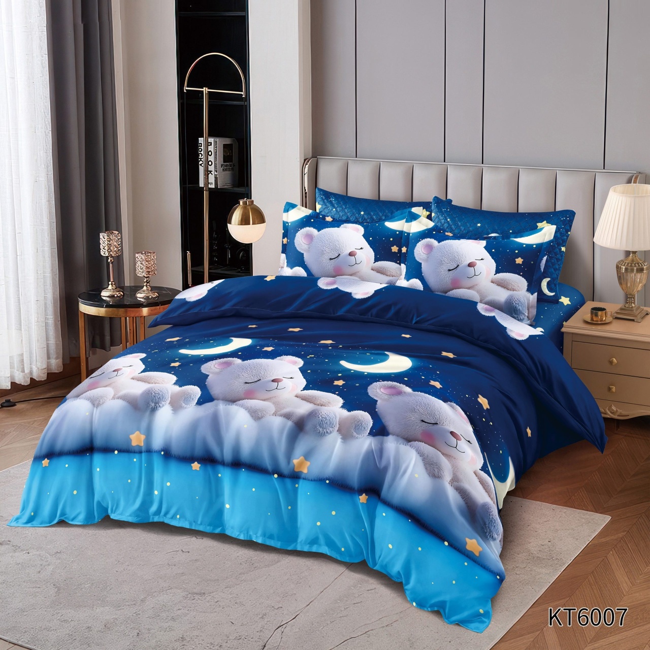 Lenjerie cu Elastic 180x200 cm, Cartoon V7 6 Piese (Finet)