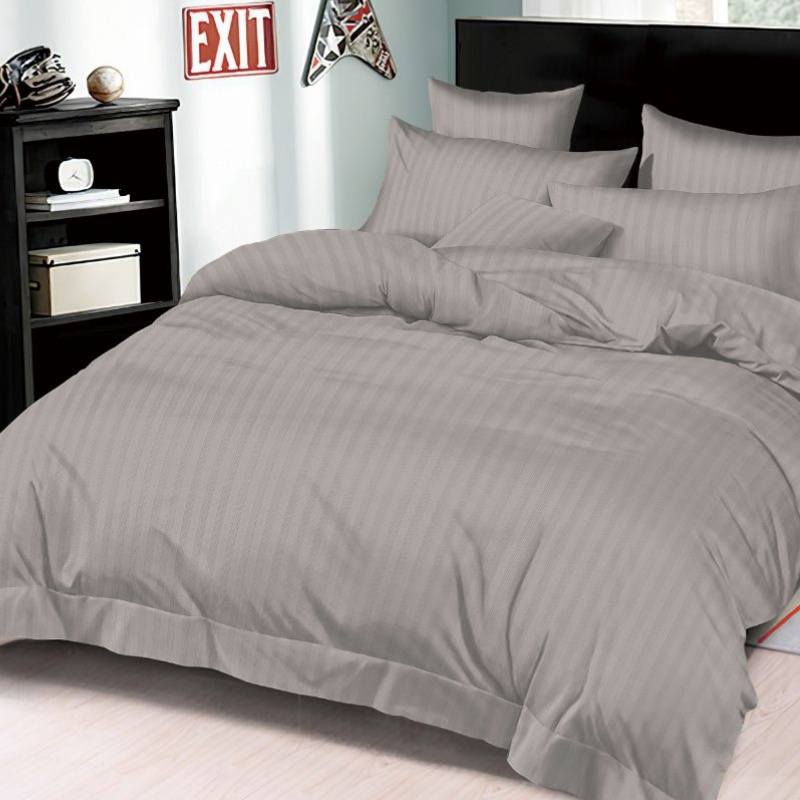 Lenjerie cu elastic 180x200cm, Damasc, Tixie V6 Gri (Finet)