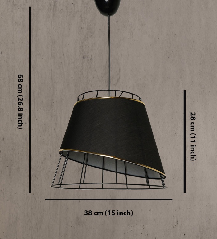 Lustra Sione - Black Negru/Auriu - 1 | YEO