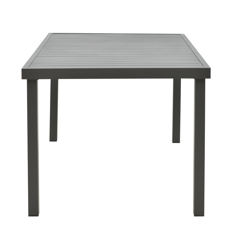 Masa de gradina, Model Kliton, culoare gri inchis, aluminiu si textil, 150x80x74 cm - 3 | YEO