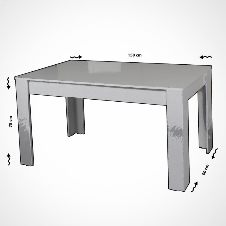 Masa Extensibila Model Harlee, 150-170x90x78 cm, Nuc