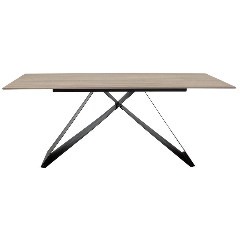 Masa Model Davian, 180x90x75 cm, Negru/ Stejar sonoma - 2 | YEO
