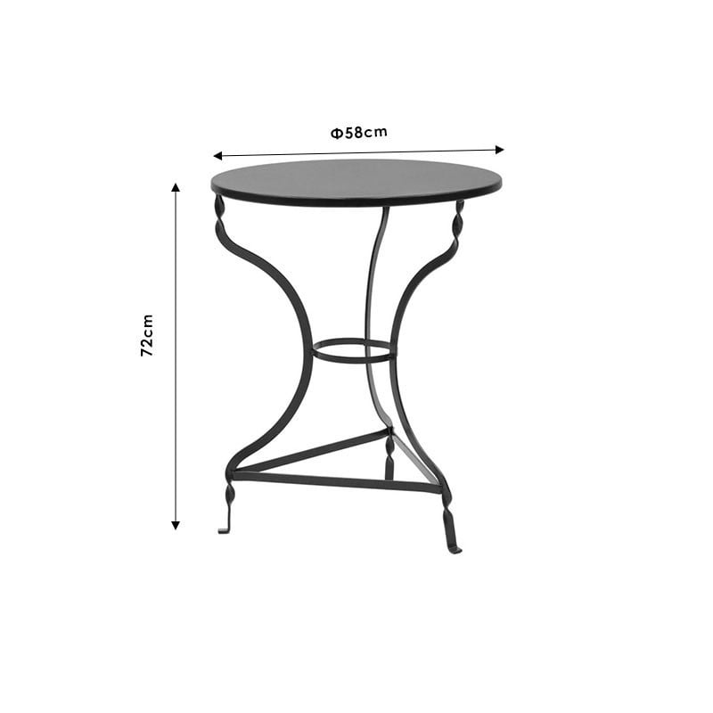 Masa Model Ishaan, 58x58x72 cm, Alb