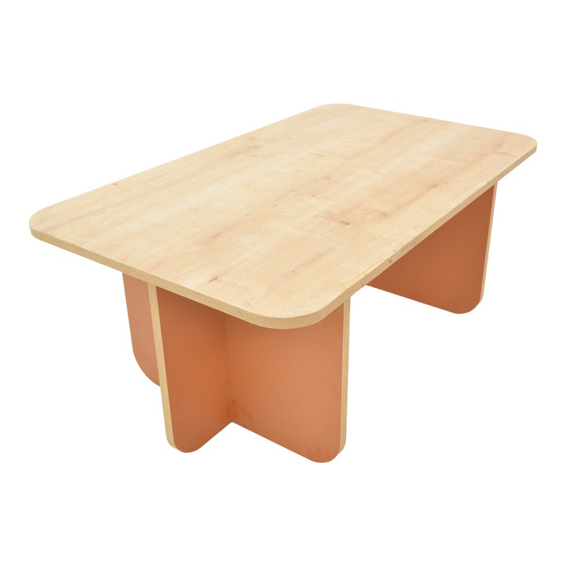 Masuta de Cafea Model Boca, Stejar/Caramiziu, 100x60x42 cm - 3 | YEO