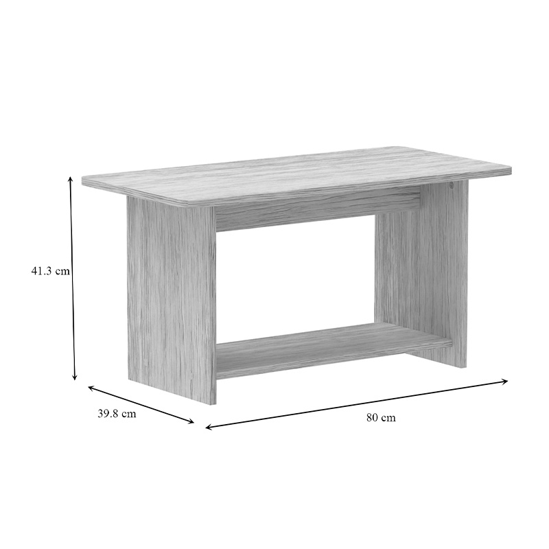 Masuta de Cafea Model Kumba, Stejar, 80x40x42 cm - 4 | YEO