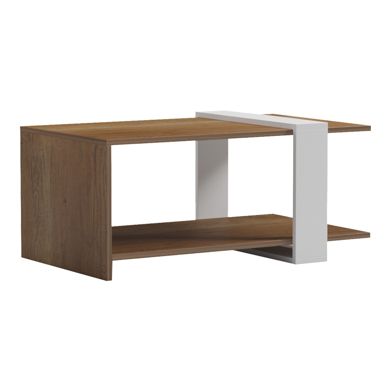 Masuta de Cafea Model Masasi, Natur/Alb, 80x50x35 cm