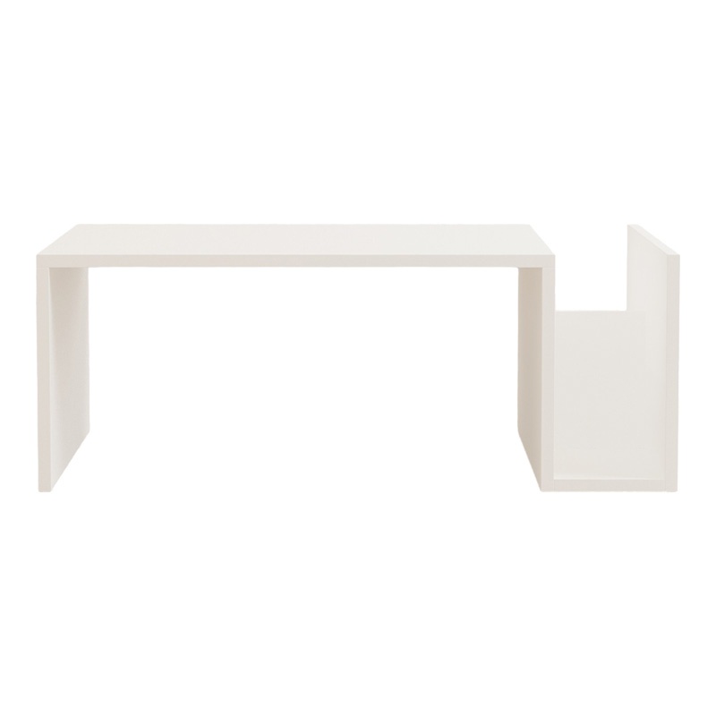 Masuta de Cafea Model Poko, Alb, 86.8x50x32.4 cm - 4 | YEO