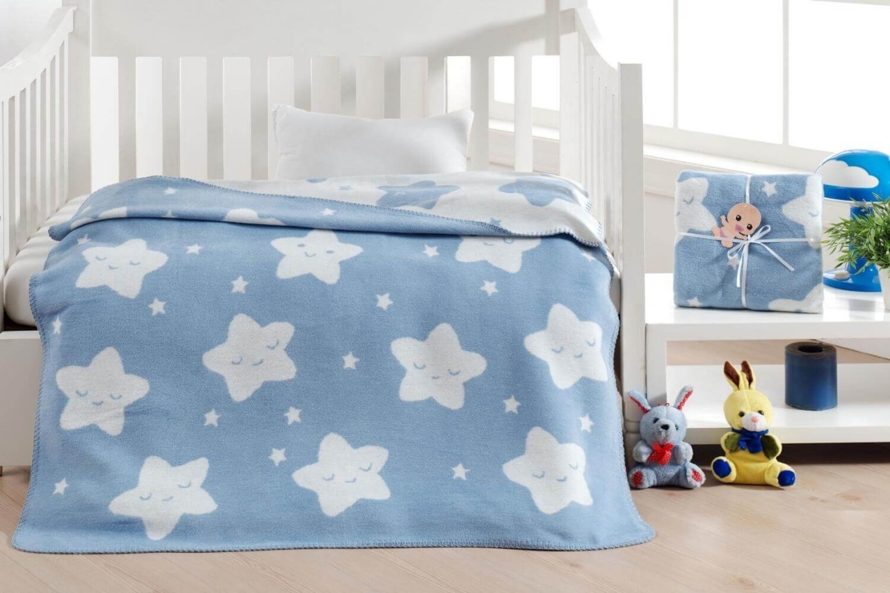 Patura Bebelusi Model Star Light Blue