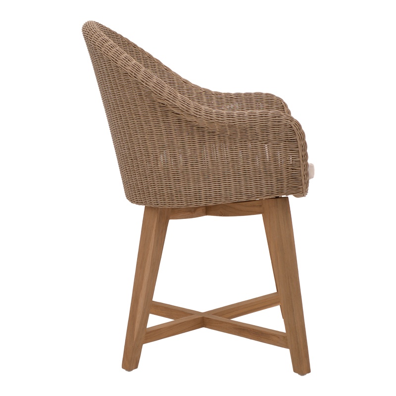 Scaun cu Brate Model Solso, Natur/Maro, 62x58x78 cm - 2 | YEO