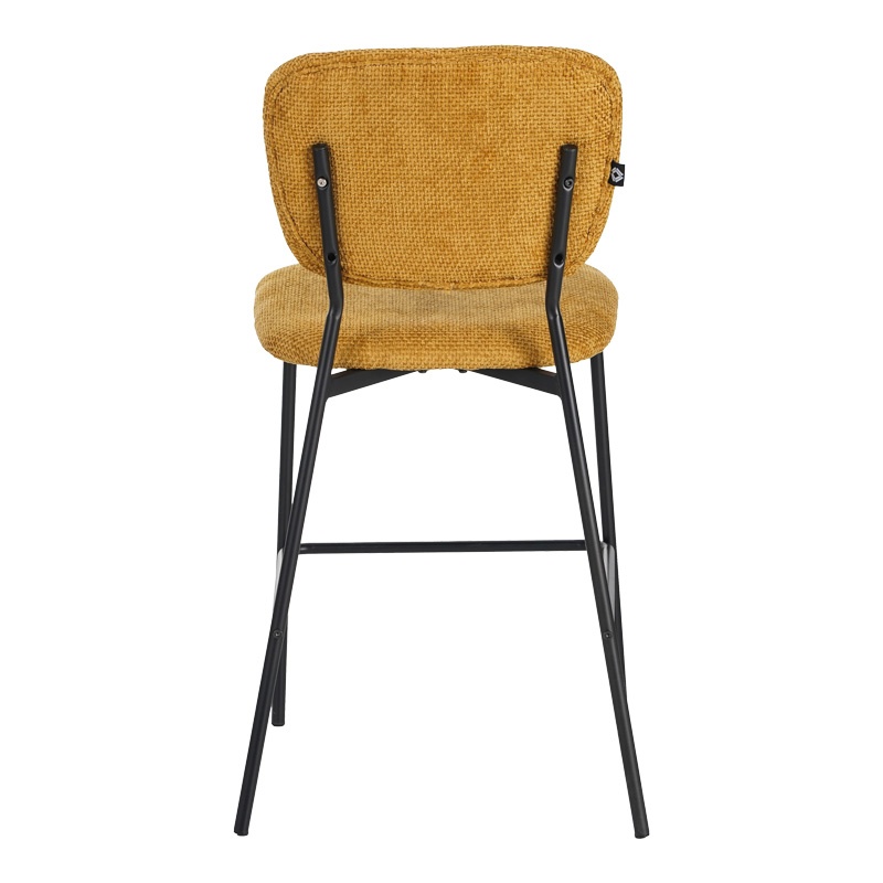 Scaun de bar Cathair, galben/negru, 48x54x100 cm - 5