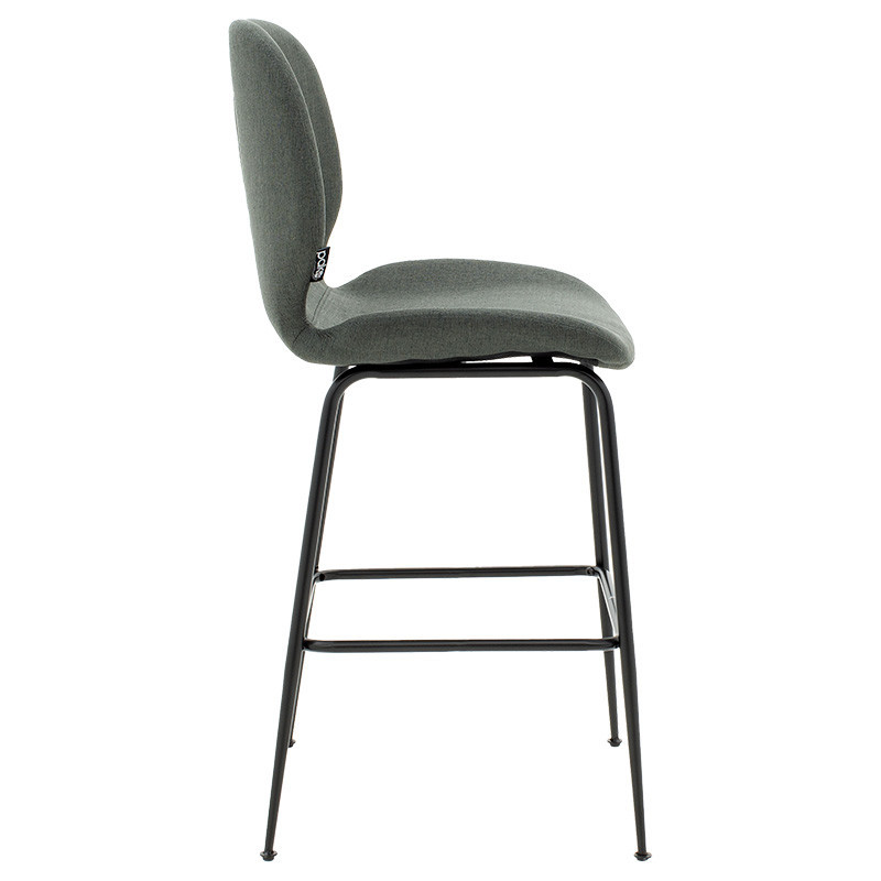 Scaun de bar Model Impel, Gri Inchis/Negru, 48x61x103 cm - 2 | YEO