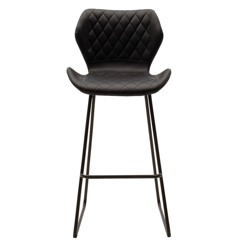 Scaun de bar Model Theo, Negru, 48x51x103 cm - 3 | YEO