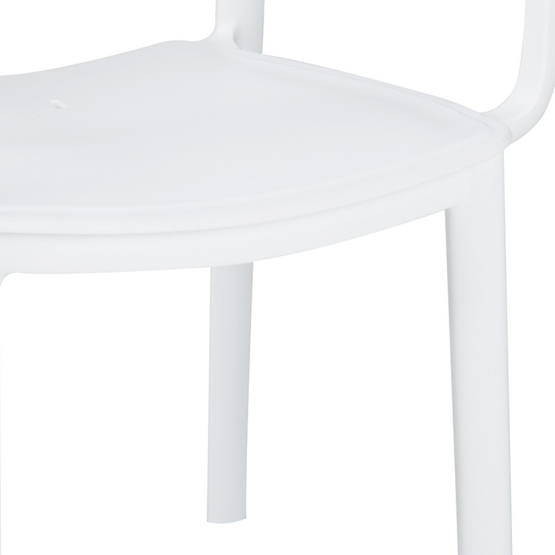 Scaun exterior Frontline plastic culoare alba - 2 | YEO