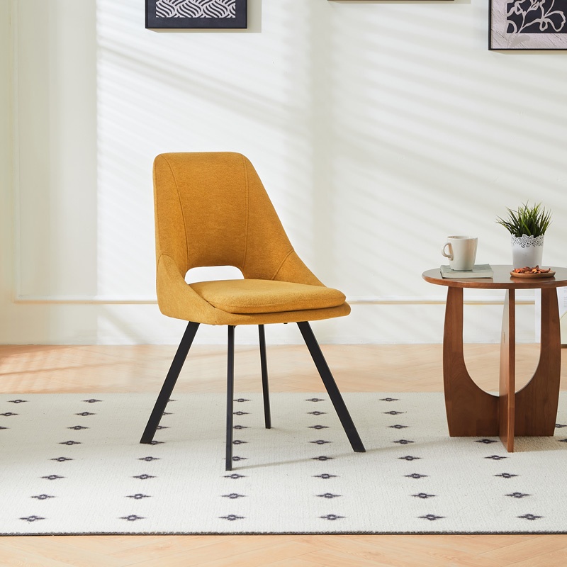 Scaun Model Initiate, Galben/Negru, 48x57x85 cm - 1 | YEO