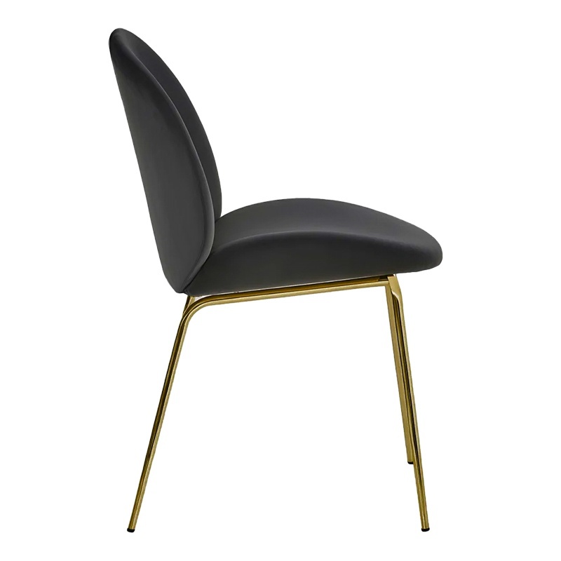 Scaun Model Maley, Gri inchis/Auriu, 47x60x90 cm - 3 | YEO