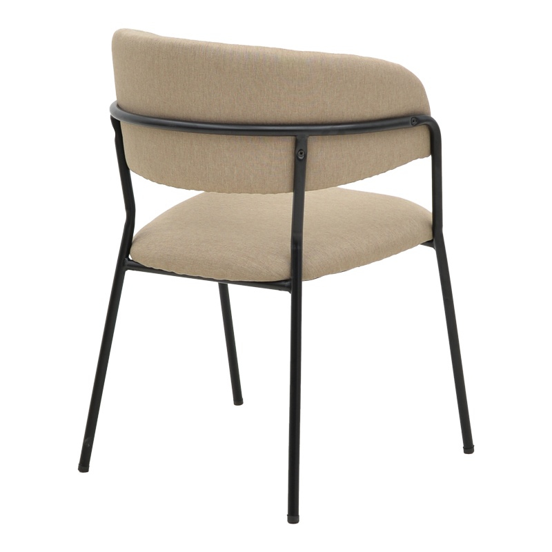 Scaun Model Morel, Bej/Negru , 55x55x76 cm - 1 | YEO