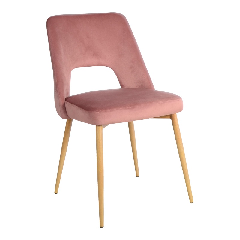 Scaun Model Murde, Rose/Natur, 48.5x61x89 cm