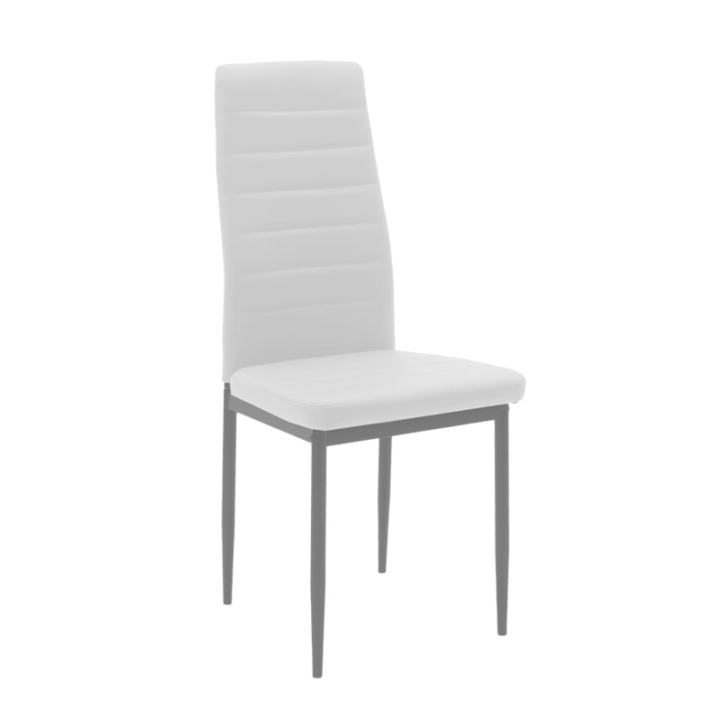 Scaun Model Parker, Alb/Gri, 42x48x98 cm