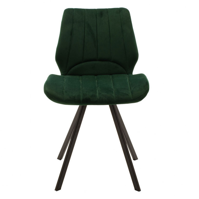 Scaun Model Sabia, Verde inchis/Negru, 45.5x58x80 cm - 2 | YEO