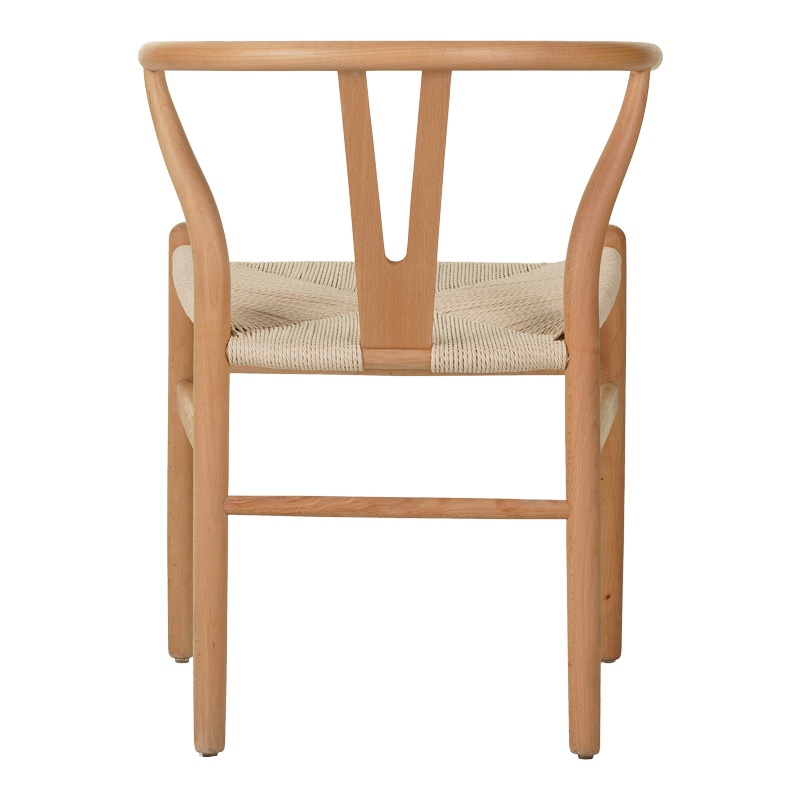 Scaun Model Wishbone, Natur, 60x51x80 cm - 4 | YEO