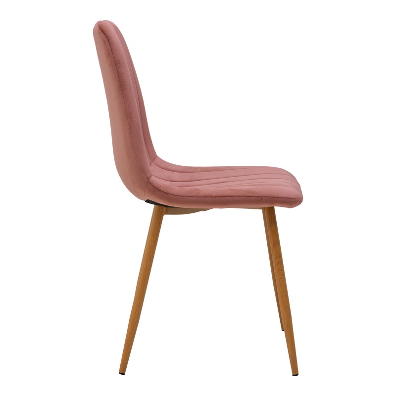 Scaun Noor, roz/natural, 44x53x86 cm - 3