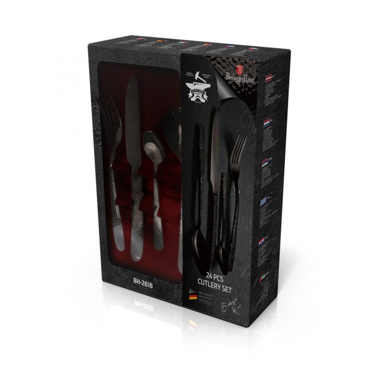 Set 24 Tacamuri, Mirror, Negru BH/2618NA - 1 | YEO