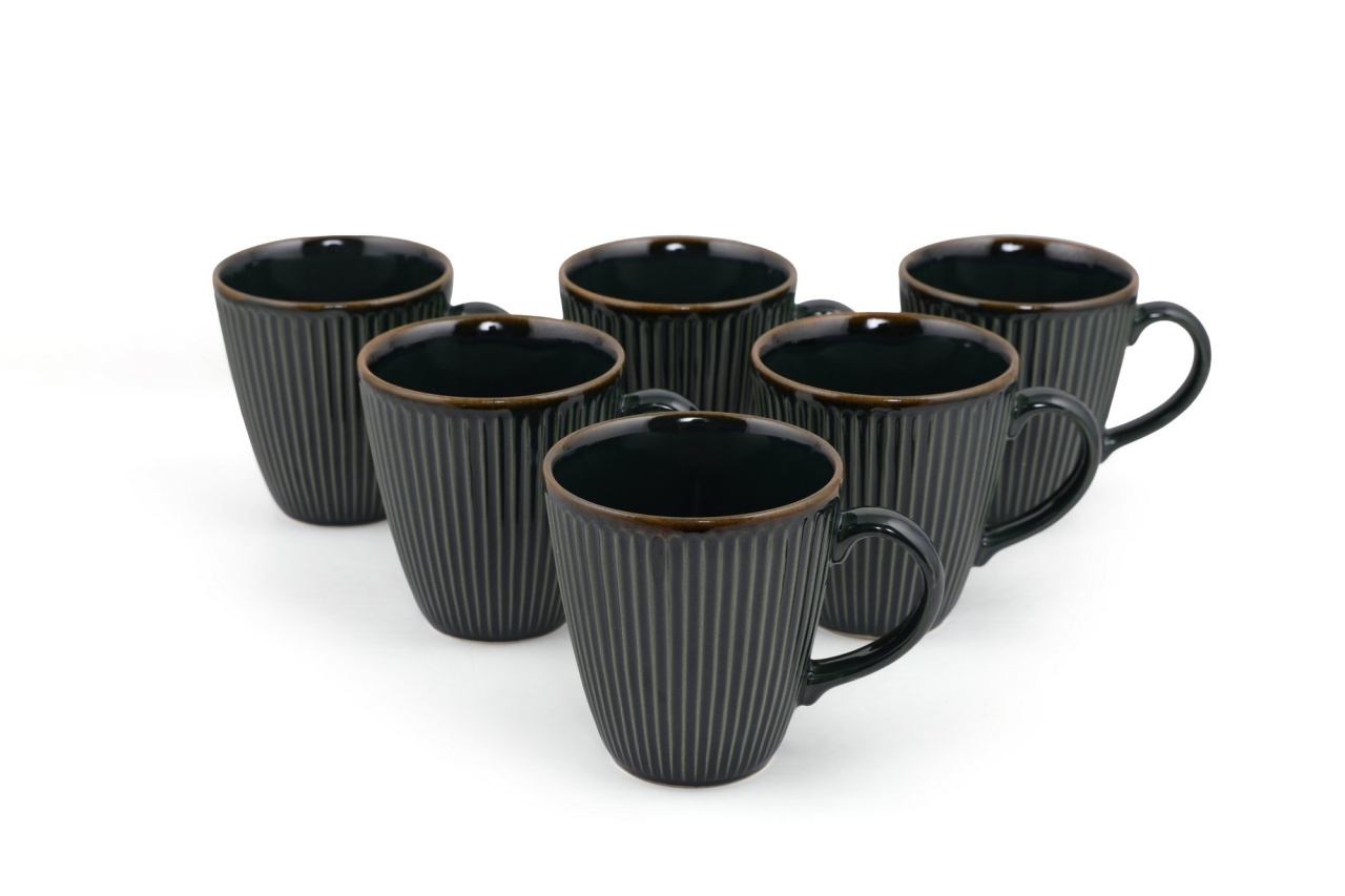 Set căni, 6 bucati MAET900 Verde 9.3x10x10 cm - 1 | YEO