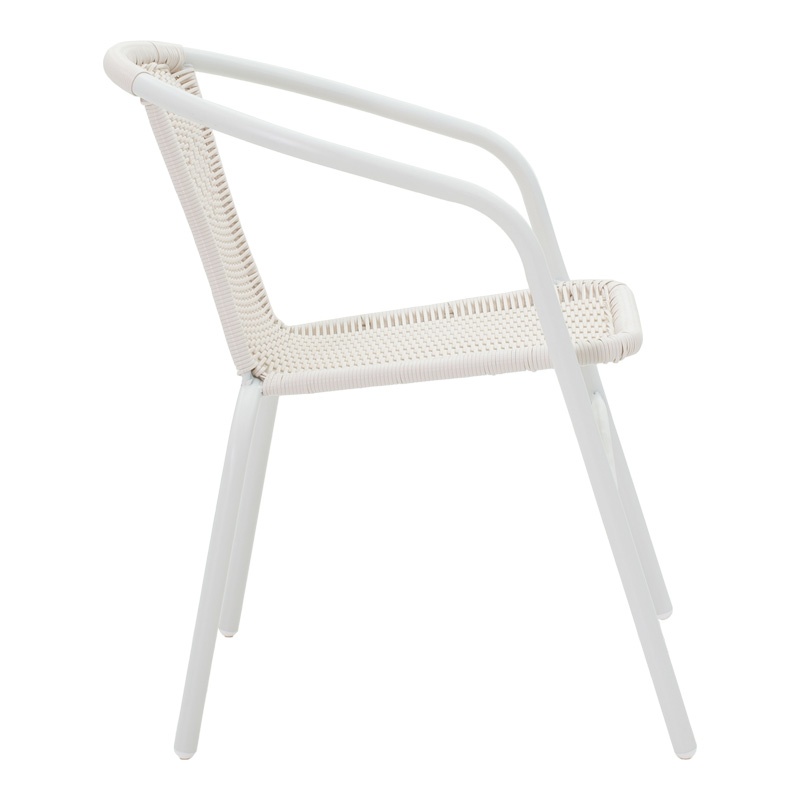 Set masă și scaune de exterior, 3 Piese, Model Albero-Obbi, Alb, D60x70 cm - 3 | YEO