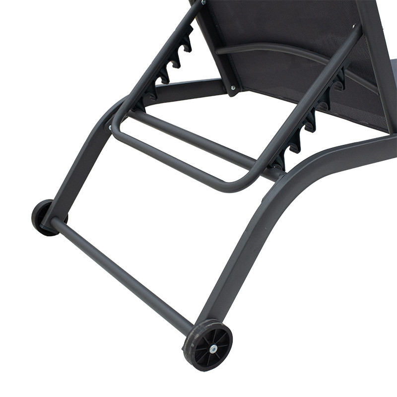 Sezlong Jaipur aluminiu antracit-textilena gri inchis