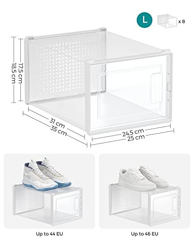 Suport pantofi Model Saige, Alb, 35x25x18.5 cm - 3 | YEO