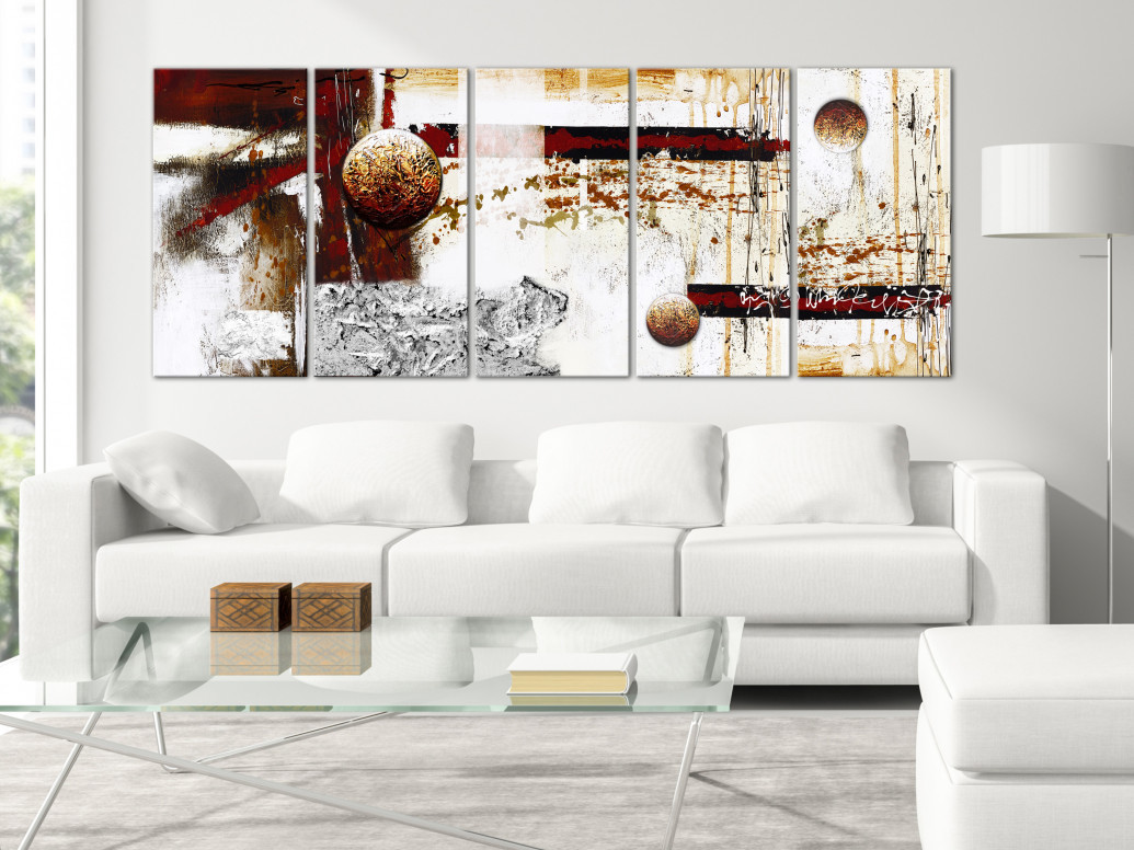 Tablou - Dynamics in Space (5 Parts) Narrow 225x90 cm - 1 | YEO