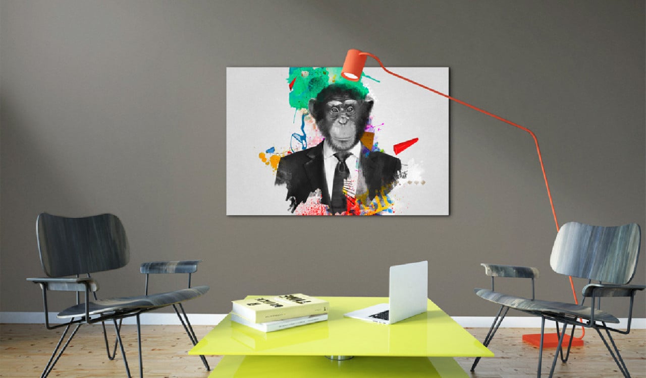 Tablou - Mr Monkey 90x60 cm - 1 | YEO