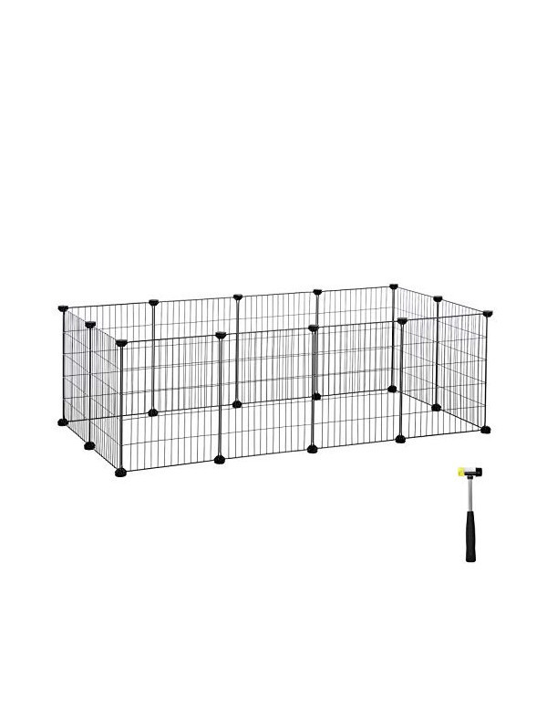 Tarc pentru animale de companie, Songmics, Negru, LPI01H, 143 x 73 x 46 cm