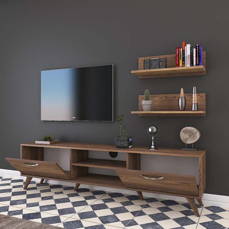 Ansamblu Comoda TV Jasmine Oak 80x35x48.5 cm - 2 | YEO