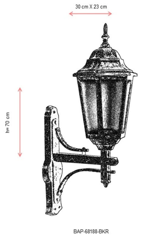 Aplica tip felinar BAP-68188-BKRM Maro