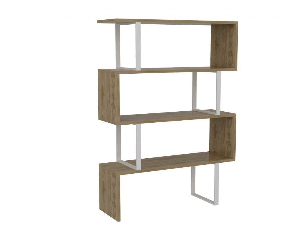 Biblioteca Model Adriana, Alb/Nuc, 91,5x29,5x124,5 cm - 1 | YEO