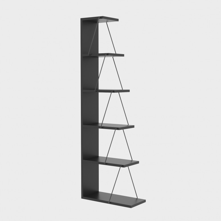 Biblioteca Model Tlos, Antracit, 50x150x22 cm - 2 | YEO