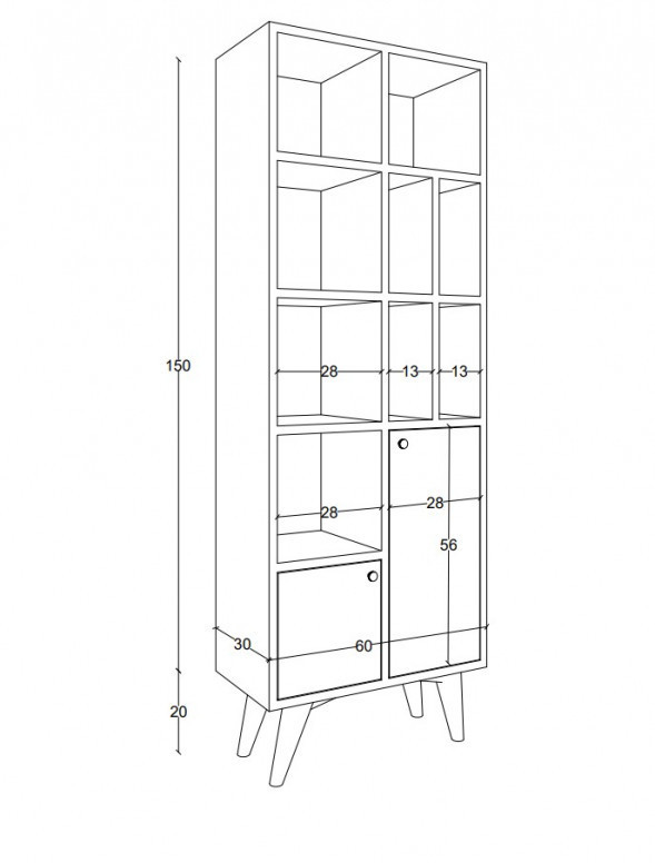 Biblioteca Salvador, Model Kiato, Stejar - 4 | YEO