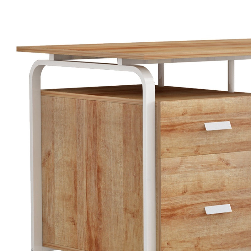 Birou cu sertare Model Clarity, Alb, 120x60x75 cm - 4 | YEO