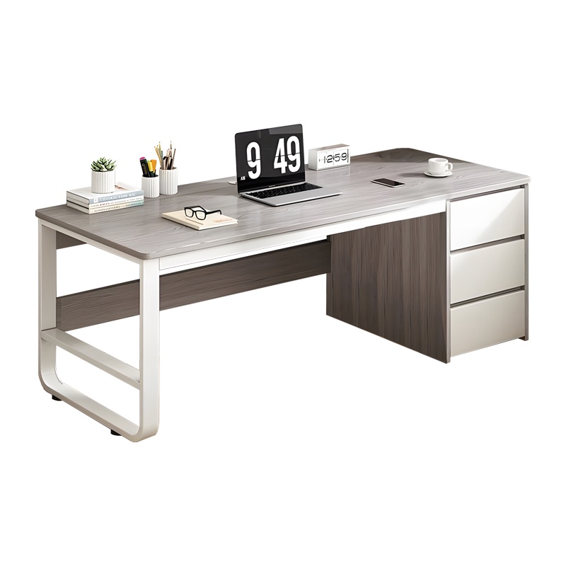 Birou cu sertare Model Salto, Gri/Alb, 120x48x74 cm