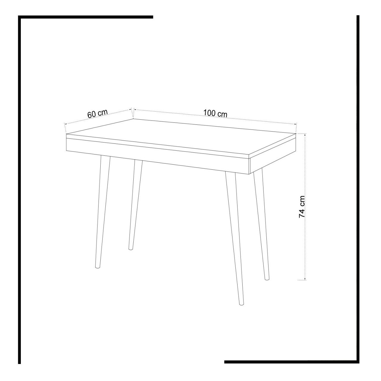 Birou Veronika Alb 100x74x60 cm