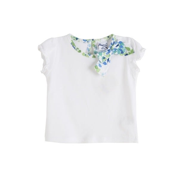 Bluza bebe alba cu maneca scurta Newness